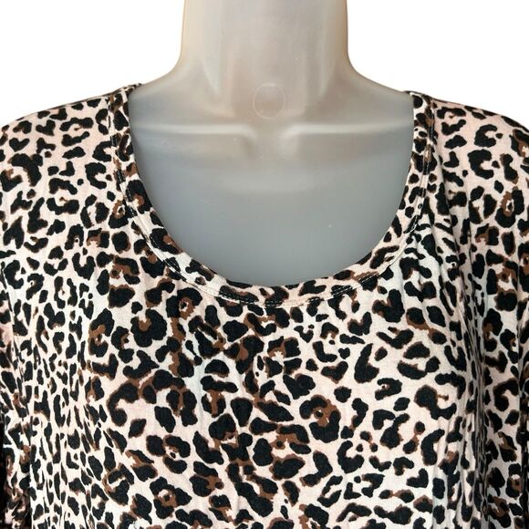 Maurice's 24/7 Leopard Long Sleeve Tee Shirt Sz XXL Animal Print - Picture 11 of 12